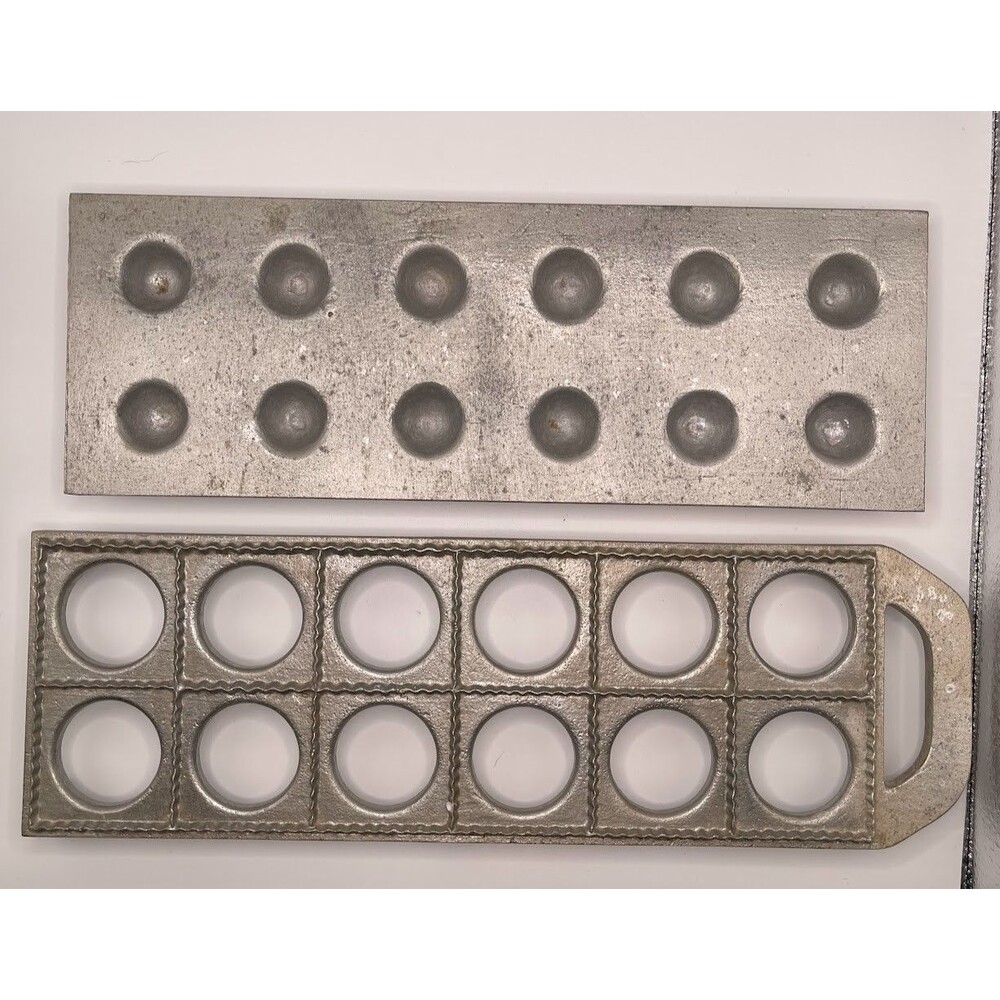Vintage Metal Egg Carrier Dozen Eggs 2 piece